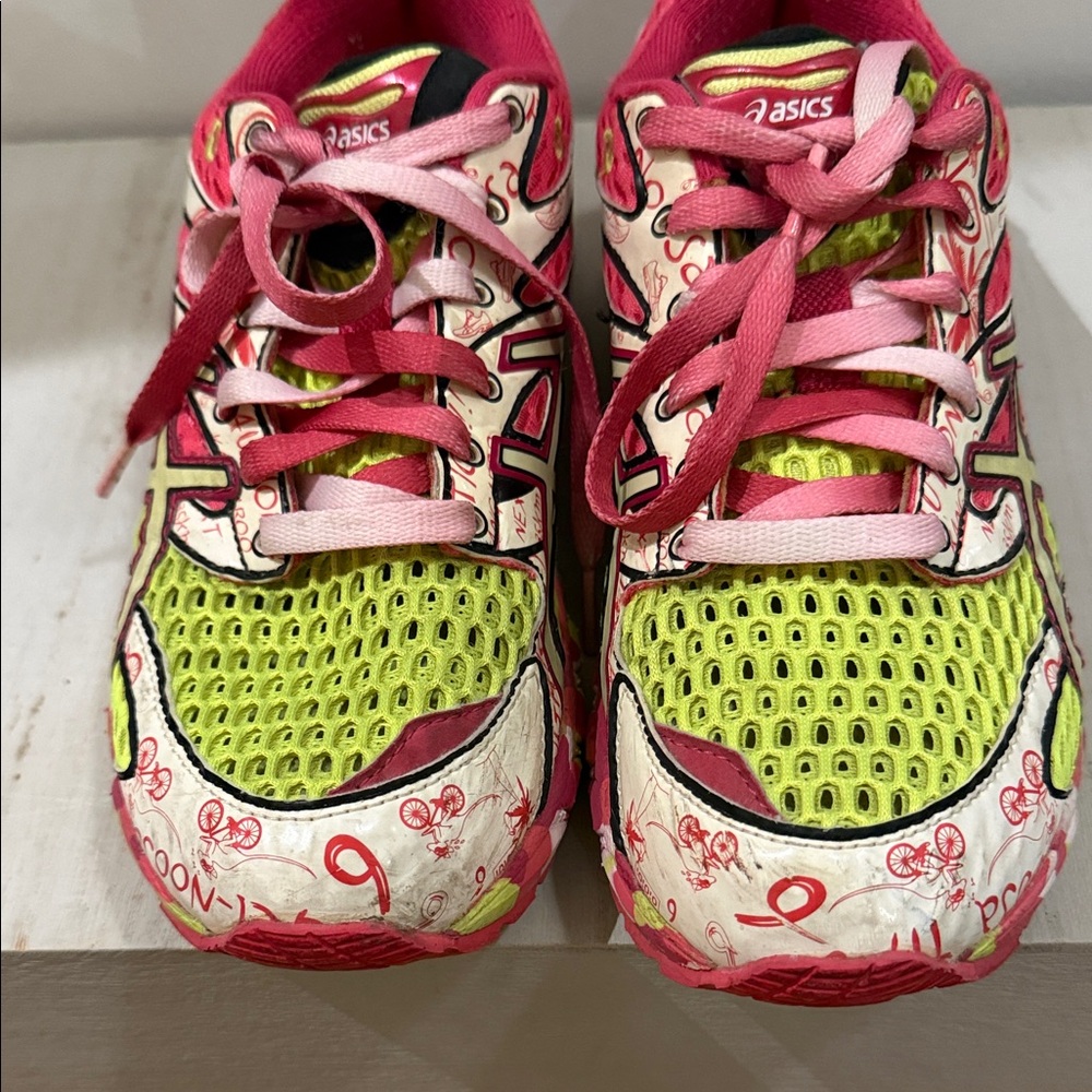 ASICS Women's Vibrant Sneakers - Pink and Lime